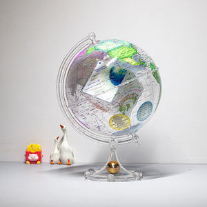 Wellfun8インチ地球世界地図黒赤道国英語ノベルティギフトグローブ地球グローブ装飾グローブ - Product Image 1