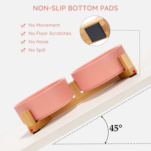 Fabricante Mayorista de Comederos Ecológicos Portátiles para Perros, con Marco de Madera y Cerámica, en Varios Colores - Product Image 3