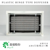 Diffuseur d'air en plastique à charnière avec registre réglable pour grille de système de ventilation CVC