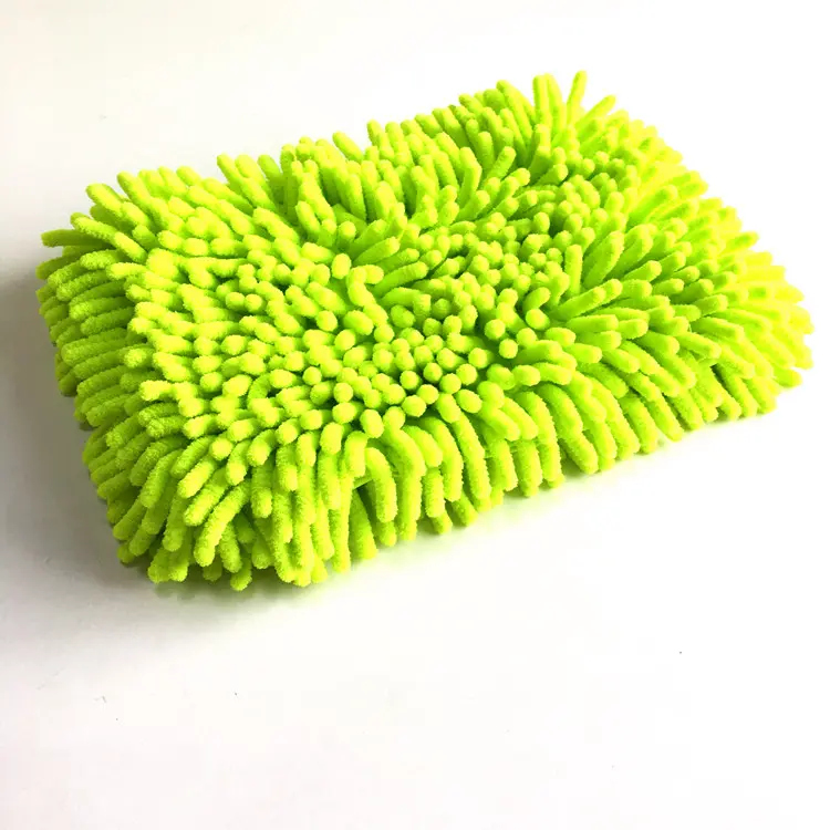 カーケアオートディテール20*30 cmグリーンカラーマイクロファイバーシェニールソフトスクラッチフリー吸収性クリーニングスクラブ洗濯パッド