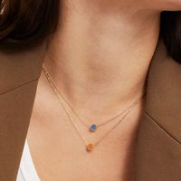 Collier Minimaliste de Haute Qualité Emanco, Style INS, en Acier Inoxydable, avec Pierre de Naissance du 12ème Anniversaire en Zircon, pour Femmes
