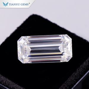 Moissanita de corte esmeralda larga, 5*10mm, tratamiento térmico suelto de piedras preciosas, moissanita - Product Image 2