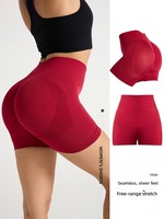 Shorts de sport premium pour femme, taille haute, longueur mi-cuisse (3 pouces), sans coutures, effet push-up, séchage rapide, respirants, pour le fitness