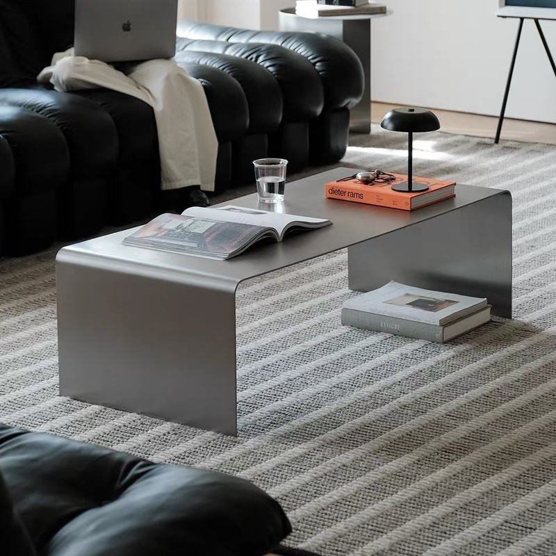 Bauhaus Modern Stainless Steel Coffee Table