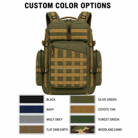 Sac à dos tactique de chasse en plein air personnalisé, système MOLLE, grande capacité, durable, résistant à l'eau, multi-compartiments, camping, randonnée