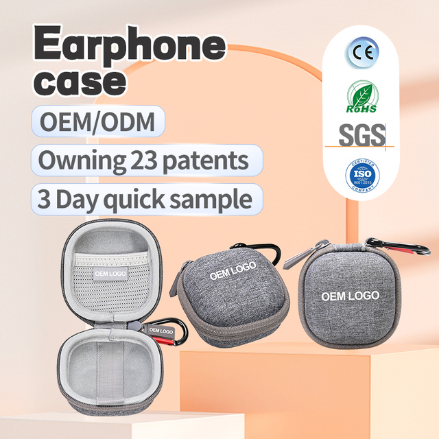 Custom Eva Case Logo Headphone Carrying Pouch Potable Mini Eva Earphone Case Luxury Designer Airpod Cases Wholesale