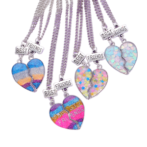 <span class=keywords><strong>Nuovo</strong></span> Prodotto BEST FRIENDS Collana dell'Amicizia con Pendente BFF a Colori Sfumati - Product Image 1