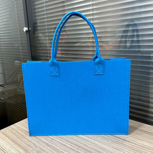 Red Felt Tote Bag 40x30x15cm Large Capacity For Work Commuting Shopping Storage Gift Promotion - Product Image 3