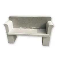 Panca e sedia in pietra di granito di colore grigio chiaro per la decorazione esterna del giardino