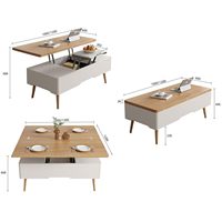 Combohome Table élévatrice multifonctionnelle Table centrale Table élévatrice Salon