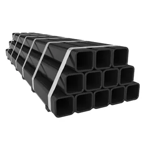 Tube carré en acier à section creuse en acier au carbone Q235 Metal Black Ms Pipe tuyau en acier au carbone