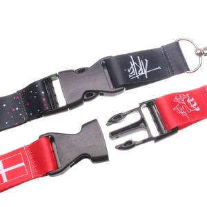 Trending Products 2026 Environmental protection Separation Sublimation Printing Polyester Keychain Nylon Neck Strap