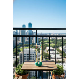 Hand-Painted Floral Taper <b>Candles</b>-WAXWARE Material Modern Balcony & Home Dcor (Set of 2) for Valentine's Day & <b>Birthdays</b> - Product Image 3