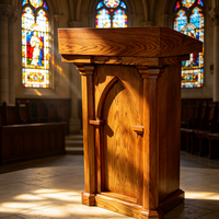 Meubles d'église en bois, pupitre d'église, lutrin, support de lecture des Écritures, pupitre de prédication, cérémonie de culte