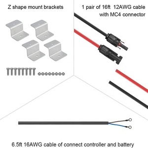 Bộ Năng Lượng Mặt Trời Hệ Thống Năng Lượng Mặt Trời Không Lưới 240W 12V Đáng Giá Với Pin Lithium Hệ Thống Năng Lượng Mặt Trời Hoàn Chỉnh Cho RV Marine Mái Cabin Ngoài Trời - Product Image 6