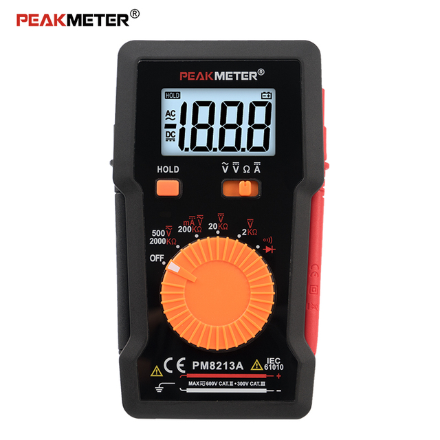Mini Pocket PM8213A 500V AC DC Voltage Multimeter  with Continuity and Diode test Mini Digital Multimeter