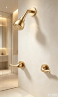 Robinet de Douche Mural Chromé Moderne à Pression Dissimulée Chaud/Froid pour Baignoire, avec Pommeau Pluie Doux, en Laiton, Idéal Hôtels - Vente Chaude