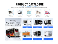 Chariot de restauration rapide entièrement équipé, cuisine mobile d'occasion, remorque alimentaire pour utilisation en extérieur, idéal pour la vente de glaces.