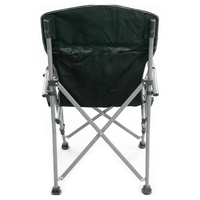 Chaise de camping pliable facile à monter, dossier haut, moderne, légère, portable, avec cadre en acier robuste et porte-gobelet, mobilier d'extérieur