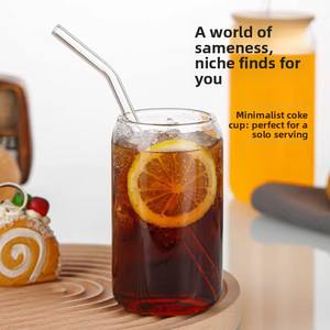 Gobelet en <span class=keywords><strong>verre</strong></span> de style européen écologique de 500 ml/16 oz <span class=keywords><strong>avec</strong></span> couvercle en bambou et <span class=keywords><strong>paille</strong></span>, idéal pour les boissons, pour l'exportation transfrontalière - Product Image 4