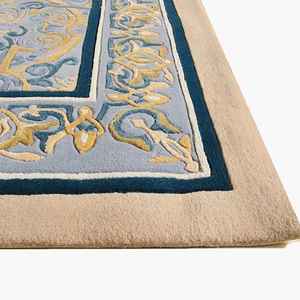 Tapis moderne en laine et viscose de qualité supérieure, décoratif, à boucles tuftées, écologique, antidérapant, lavable, pour la décoration intérieure - Product Image 3