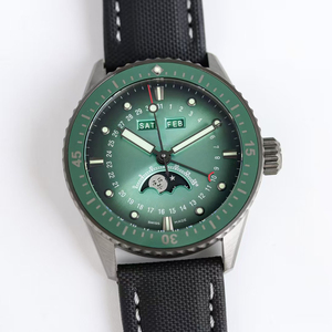 Bespoke Limited Edition Skeletonized Green Dial Silver <b>Case</b> Moonphase Complete Calendar Automatic Mechanical Gentlemen <b>Watch</b> - Product Image 2