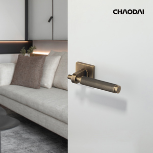 <span class=keywords><strong>Set</strong></span> pegangan pintu Interior kuningan Modern, tuas <span class=keywords><strong>Tubular</strong></span> gaya Eropa untuk apartemen kamar tidur - Product Image 2
