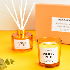 Ensemble de bougies aromatiques en cire de soja faites à la main de luxe et diffuseur à bâtonnets, parfum longue durée, cadeau moderne pour la maison et les fêtes - Product Image 3