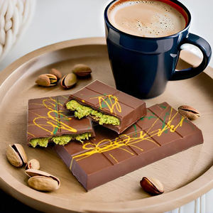 Dubai Chocolate Proveedor Mayorista OEM Cajas de regalo personalizables Piezas de forma sólida Patrones de barra Sabores de mermelada Logística mundial - Product Image 4