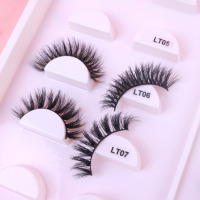 Cils en vison courts quotidiens 12MM, cils en vison faits à la main, fournisseur de cils personnalisés, boîte à cils naturels, faux cils en gros
