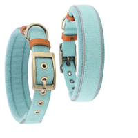 Collier pour chien en toile respirante, réfléchissant, rembourré et durable, avec boucle en métal robuste, pour chiens de taille moyenne à grande.