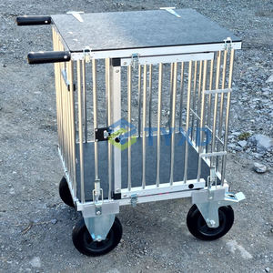 Mini une couchette en aluminium chariot <span class=keywords><strong>d</strong></span>'exposition <span class=keywords><strong>pour</strong></span> animaux de compagnie argent pliant <span class=keywords><strong>chien</strong></span> transporteur bouton fermeture <span class=keywords><strong>pour</strong></span> petits chiens chats avec motif Animal - Product Image 5