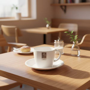 Vendita della fabbrica della porcellana come melaminico bianco di lusso insieme della tazza di caffè - Product Image 3