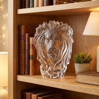 Plaque Tête de Lion en Cristal K9 de Luxe Gravée au Laser, Étanche, Personnalisée, Figurine Roi Lion en Verre, Décoration de Bureau – Vente Directe Usine