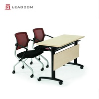 Bureau pliable LEADCOM LS 4-3 avec structure en acier durable, pour salle de conférence, salle de formation, salle de classe, tables d'école