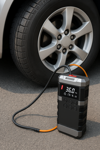 12000Mah 3-In-1 Ev Autolader Geweldige Jump Starter Power <span class=keywords><strong>Bank</strong></span> Met Luchtpomp Voor Noodopladen En Opblazen Van Banden - Product Image 2