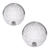 Globe en verre craquelé transparent, pièces de rechange en verre à filetage interne G9 en métal pour luminaires suspendus et appliques murales, vente en gros