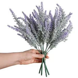 Wholesale Cheap Artificial Fake Fabric Plastic Lavender Flowers Wedding Artificial Flowers in bulk