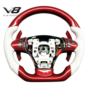 Volant de course en fibre de carbone véritable V8carbon pour Cobalt Malibu <span class=keywords><strong>Corvette</strong></span> C6 Z06, accessoires de voiture, pièces automobiles, style racing, personnalisé - Product Image 3