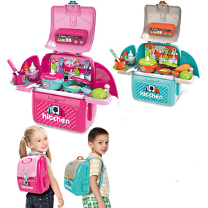 Trẻ Em Trẻ Em Trẻ Em Chơi Đồ Chơi Nhà Bếp Thiết Lập Cho Cô Gái Cậu Bé, 2 Trong 1 Giả Vờ Chơi Bé Đồ Chơi Ba Lô Nhà Bếp Nấu Ăn Chơi Thiết Lập - Product Image 1