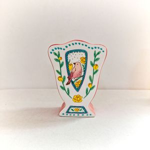 Vaso in Ceramica con Fiori e Uccelli del Campagna (Rosa e Notteggiante), Ornamento per Piante Idroponiche, per Casa, Soggiorno, Scrivania, Ufficio - Product Image 6