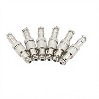 Prise d'alimentation aéronautique GX12 de qualité industrielle en laiton plaqué or 3-7A 60V IP65 étanche pour automobile, connecteur mâle/femelle 2-7 broches