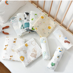 Couverture d'emmaillotage 3-en-1 en coton <span class=keywords><strong>de</strong></span> bambou durable, serviette <span class=keywords><strong>de</strong></span> bain et couverture <span class=keywords><strong>de</strong></span> lit douce pour cadeau <span class=keywords><strong>de</strong></span> naissance - Product Image 3