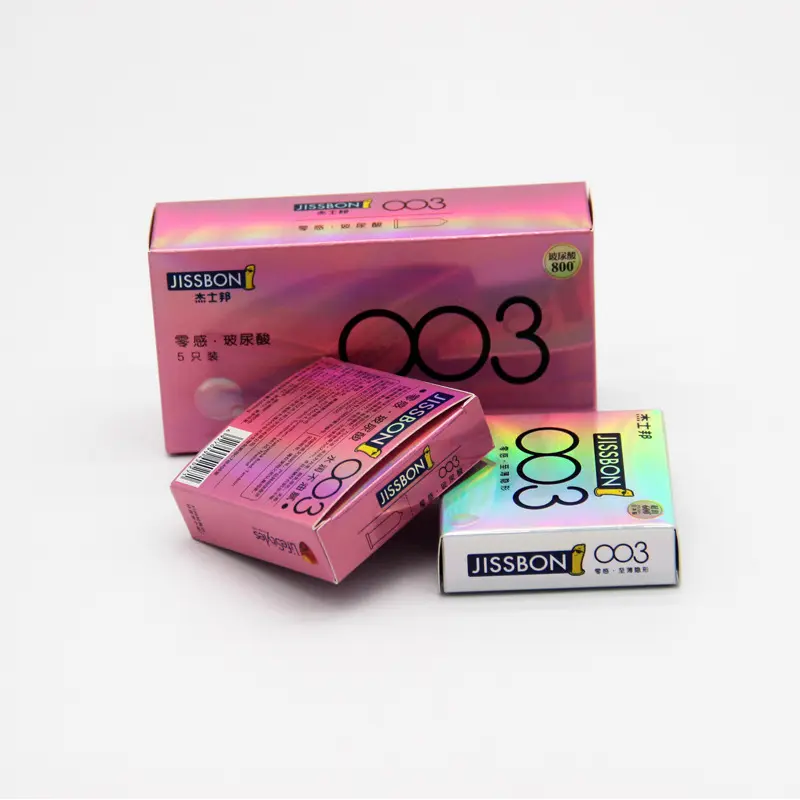 주문 Eco 친절한 다채로운 인쇄된 콘돔 상자 Foldable 레이저 성인은 포장 상자를 공급합니다