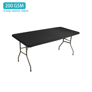 Mantel Elástico Rectangular Liso de Poliéster Lavable Smiry de 6 Pies para Mesa, Cubierta de Mesa, Protector de Mesa para Picnic, Camping y Exteriores - Product Image 1