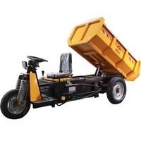 Tricycle souterrain Camping-car 1 tonne Mini Dumper fabriqué en Chine Camionnette électrique 3x2 avec capacité de chargement de 1 tonne