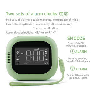 現代的なデジタル目覚まし時計、寝室用電子ムーブメント搭載、熟睡者向け、退職祝い、ホワイトノイズアラーム音付き - Product Image 5
