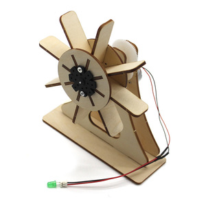 Kit de turbine à eau en bois à faire soi-même, expérience scientifique, jouet éducatif STEM pour enfants de 4 à 6 ans - Product Image 1