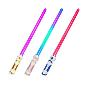 Diskon Besar-besaran 2022 Cosplay Mainan Anak-anak Bercahaya Warna-warni Lightsaber Pedang Bersinar