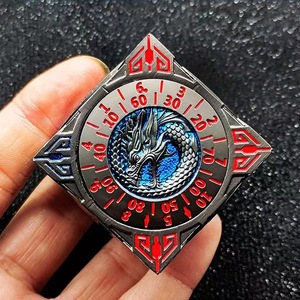 Dungeons & Dragons Polyhedral D6 Jeu de dés en métal Combinaison à six faces sept-en-un pour le groupe de course COC et l'utilisation du jeu de rotation - Product Image 4